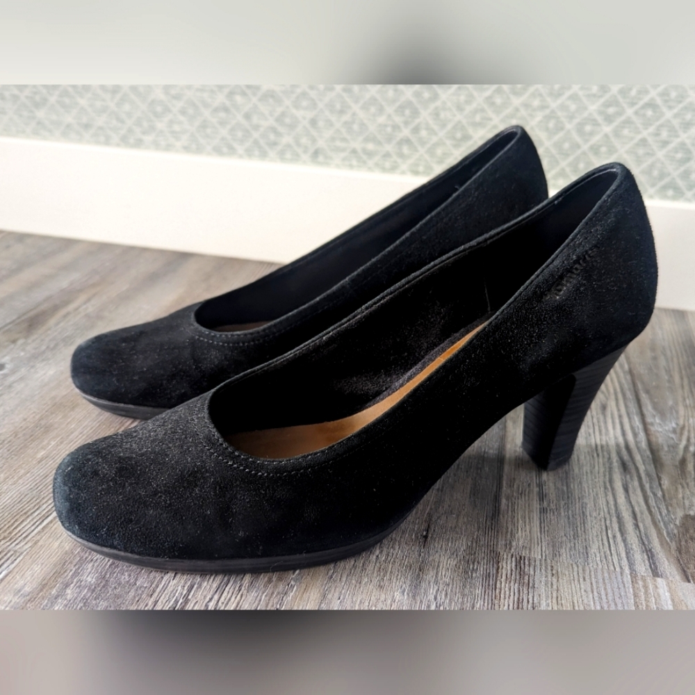 Tamaris black leather shoes